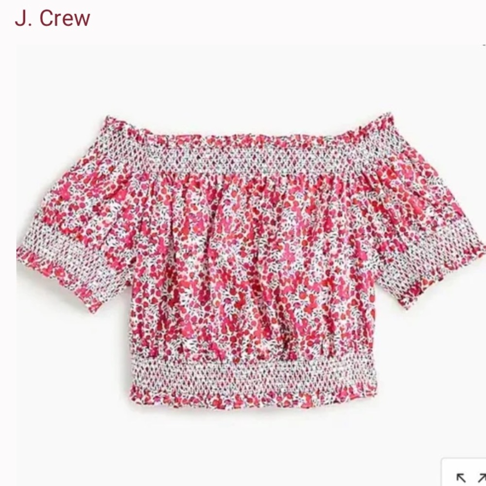 JCrew cotton poplin crop in Liberty Print
